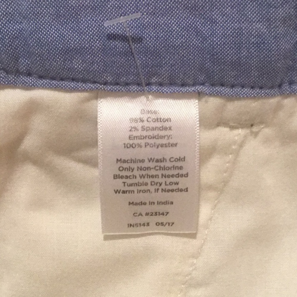 Talbots Cats Cream Pants with Embroidered Detail Size 4 - Picture 7 of 7